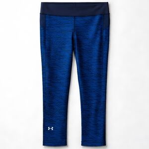 Under Armour Womens Blue Heatgear Compression Cropped Leggings - Size Small/Pet